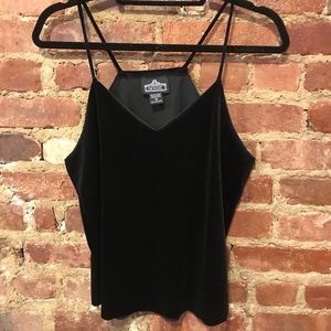 Black Velvet Tank Top